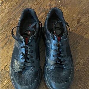 Stylish Prada Black Men's Sneakers Leather